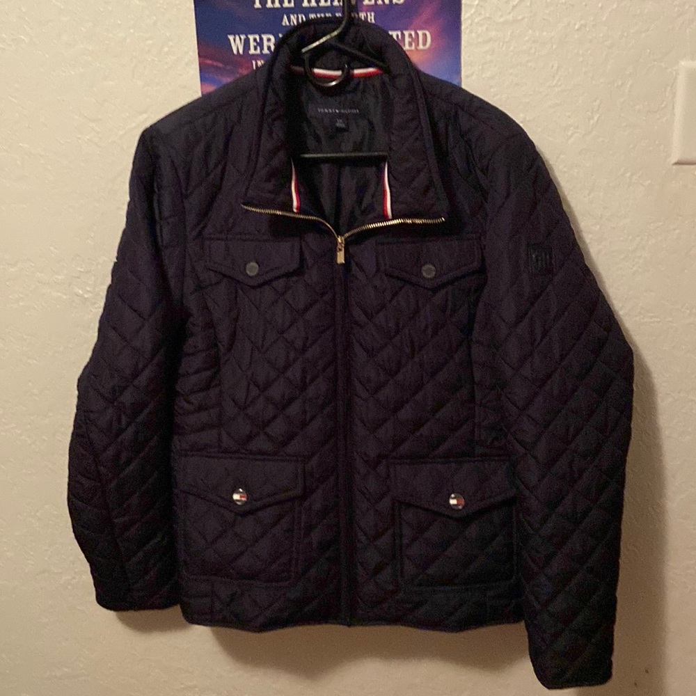 Navy Quilted Tommy Hilfiger Jacket